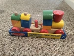 Melissa Doug Solid Wood Stacking Train Toy Bright Colors 12 Pieces Toddler. Fixed Price $15.96.