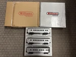 + Williams O Gauge 43250 Silver Streak Streamliner Car Passenger Set Lnib. Fixed Price $200.00.