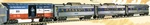 Santa Fe O27 Streamlined Blue Stripe Passenger Car 4-PACK 6-27767. Fixed Price $299.00.