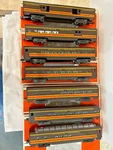 LIONEL6-7220-7225+19129 Illinois Central Aluminum Car Set BLT-85 Lk/n. Fixed Price $522.04.