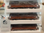 Mth 20-62001 New York Central 64' Wooden Coach 3 Car Set Nib. Fixed Price $599.99.