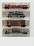 Rare Niob Micro Trains 23252 Merger 4PK Fallen Flags #5 Np, Cb&q, Sp&s, Gn. Fixed Price $124.99.