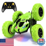 Threeking Rc Stunt Car Double-sided 360 Flip Remote Control Toy Green Kids 6-12. Fixed Price $43.73.