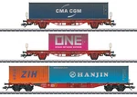 Marklin 47580 Mhi Type Lgs Container Transport Car Set, Db Ag, Vi. Fixed Price $199.00.