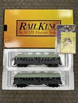 + Mth Railking Metropolitan Two Tone 2-CAR Lo-v Add Non-powered Subway Set. Fixed Price $260.99.