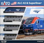 Kato 101788DCC Set Amtrak ALC-42 Loco & 3 Superliner Cars 10-1788-DCC. Fixed Price $238.75.