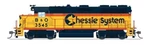 Broadway Limited Ho 8885 Emd GP35, B&o 3551, Chessie System, PARAGON4 Sound. Fixed Price $337.50.
