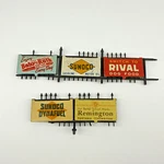 Lionel 156-5X Fence Panels Sunoco Gas, Baby Ruth, Rival, Remington, Dyn. Fixed Price $29.99.