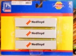 Athearn Scale - 40' Container (3 Pack ) Nedlloyd 17395. Fixed Price $34.00.