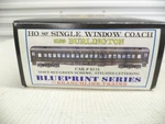 Branchline Ho 5122, 80' Single Window Coach Kit, Burlington 6115. Fixed Price $49.99.