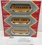 Williams O/027 "luxury Lines" Streamlined Lighted 3-CAR Add-on Set-nib. Fixed Price $195.00.