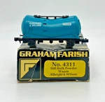 Scale Graham Farish No. 4311 Bulk Powder Wagon Original Box. Fixed Price $24.99.