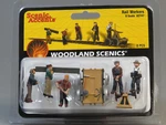 Woodland Scenics Rail Workers Train Figures Gauge Rr Tie Hand Cart WDS2747. Fixed Price $23.84.