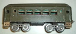 Lionel Pre-war Standard Gauge #35 Pullman Passenger Car Olive Green. Fixed Price $20.00.