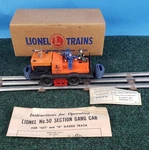 Very Nice Running Lionel Trains #50 Gang Car With Box & Instructions O/O27 Gauge. Fixed Price $69.99.