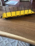 Bachmann Big Haulers Scale Yellow 1525 Baltimore & Ohio Stake Bed Flat Car. Fixed Price $35.00.