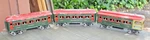 Dorfan Prewar Gauge 493 494 496 Pullman Green Passenger Car Set B2. Fixed Price $245.00.