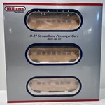 Williams O/027 "luxury Lines" Streamlined Lighted 3-CAR Set No. 43240 Nos. Fixed Price $180.00.