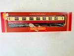 Hornby #r 421 Oo Gauge Br Composite Coach Car #M4329 (crimson/cream) W/box-ec. Fixed Price $24.99.