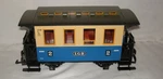 Lgb Scale #2 Cream And Blue Passenger Car. Fixed Price $29.99.