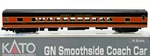 Kato 156-0702 Smoothside Coach Car Great Northern Gn # 1218. Fixed Price $89.99.