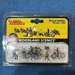 New Woodland Ho Scale Bicycle Buddies Train Figures A1904. Fixed Price $26.99.