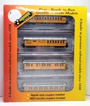 Roundhouse 89414 50' Overland D&rgw 4-CAR Pass Set (knuc+rapid &mtlwhls)nib #6. Fixed Price $139.95.