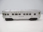 Lionel 2423 Hillside Observation Silver, Black Ltrg Postwar Gauge X8222. Fixed Price $39.00.