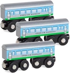 Orbrium 3 Pcs Large Wooden Railway Express Coach Cars, Compatible With Thomas &. Fixed Price $21.02.