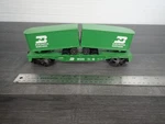Lionel Gauge Burlington Northern Flatcar #9133 With Trailers 6-9133. Fixed Price $25.00.