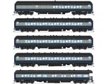 Broadway Ltd #9713 Ho B&o Heavyweight 5-CAR Passenger Set Blue Gray Scheme New. Fixed Price $399.99.