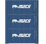 Athearn 27789 Ho Scale 20' Intermodal Corrugated Container Macs Mocu 3-PACK #1. Fixed Price $24.99.