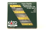 Kato Scale #106-5013 Union Pacific Streamliner Passenger Car 4 Set. Fixed Price $249.99.