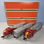 Lionel Tmcc Santa Fe F3 A-b-a Set #2343 W/ Sound 6-18128 6-18129 6-18134. Fixed Price $499.99.