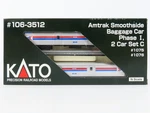 Scale Kato #106-3512 Amtrak Smoothside Baggage Phase Passenger 2-CAR Set. Fixed Price $126.95.