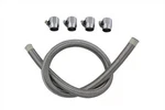 Harley Braided Fuel Line Kit Stainless Steel Fits 0- All,. Fixed Price $67.38.