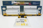 K-line K-7794 Dttx Deep Well Cars W/ Santa Fe Containers Ex/box. Fixed Price $112.79.