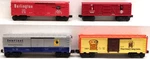 Lionel Gauge Assorted Boxcars: 9420, 7801, 19217, 9280. Fixed Price $58.39.