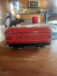 Marx New York Central Striped Tender Boxcar. Tin Train Freight Nice. Fixed Price $24.90.