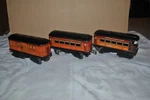 American Flyer (3) Tin Litho Cars 1205, 1206, 1207 Chicago, Milwaukee, St. Paul. Fixed Price $115.99.