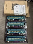 + Mth Standard Gauge Tinplate Two Tone Blue Comet Car Passenger Set 10-1114. Fixed Price $1200.00.
