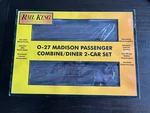 Mth Scale Rail King Pennsylvania Prr Madison Combine Diner Car Set 30-6204. Fixed Price $124.99.