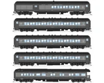 Broadway Ltd. #9715 Ho Nyc Heavyweight 5-CAR Passenger Set, Two-tone Gray New. Fixed Price $399.99.