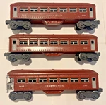 Lionel, Gauge, Vintage Tinplate Pullman Passenger Cars (3 Ea). Fixed Price $135.00.