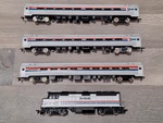 Ho Scale Bachmann Spectrum Amtrak Train Set F40PH Locomotive & 3 Coach Cars. Fixed Price $169.99.