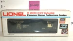 Lionel 6-9787 Jersey Central Box Car 51-128. Fixed Price $12.00.
