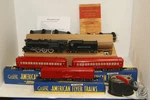 Ac Gilbert American Flyer Gauge Steam Passenger Set W/ Red New Haven Cars 1947. Fixed Price $450.00.