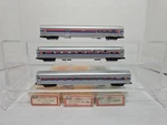 3 Con Cor Scale Amtrak Smooth Side Passenger Cars 4001,4011,4021 J Vg+/box. Fixed Price $59.95.