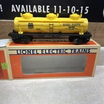 Lionel 6-16123 Gauge Union Pacific 3-DOME Tank Car 3-RAIL Up Yellow. Fixed Price $16.95.