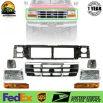 Front Header Panel + Grille Lights Kit 1992-1997 Ford F150 F250 F350. Fixed Price $246.99.